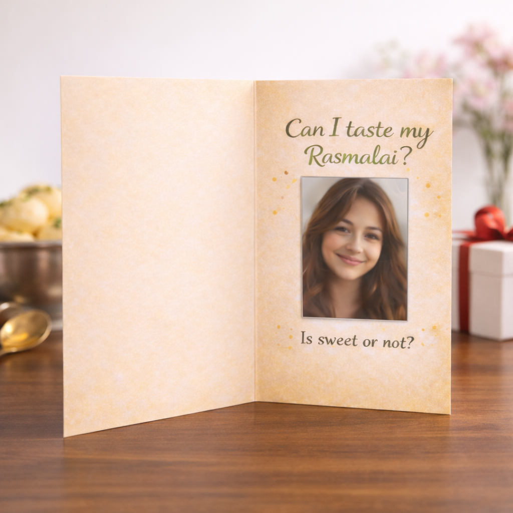 Rasmalai Funny Love Mirror Card