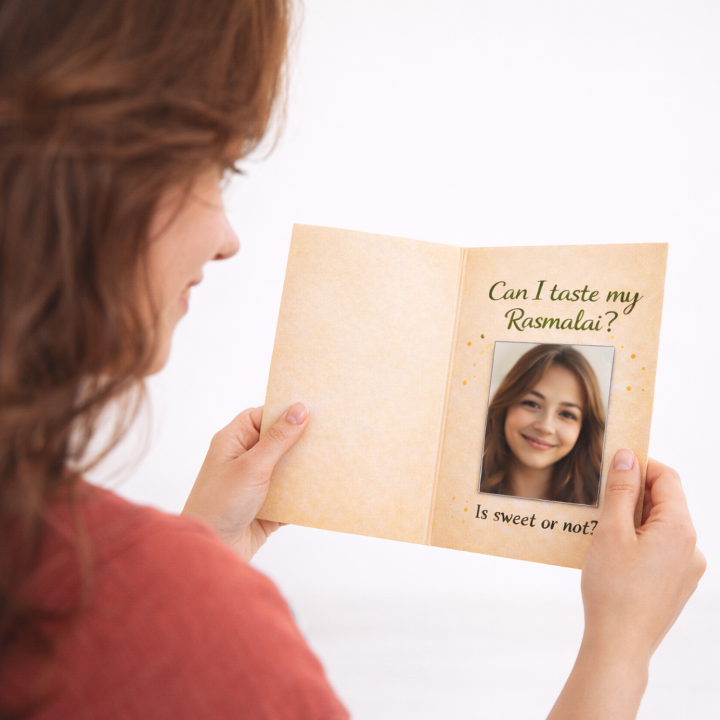 Rasmalai Funny Love Mirror Card